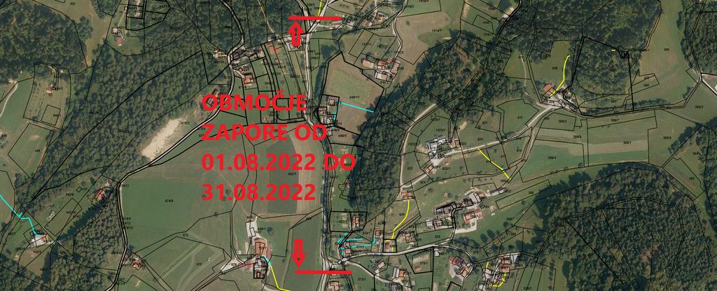 Delna zapora prometa na odseku občinske ceste LC490103 Šešče - Matke
