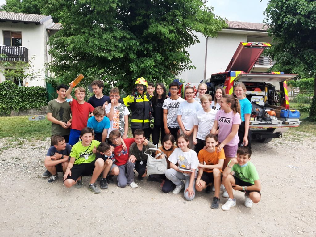 Gasilska enota Kobarid ponovno obiskala dvojezično šolo v Špetru