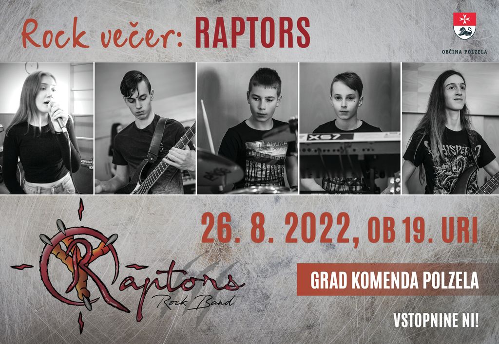 Raptors rock band na gradu Komenda