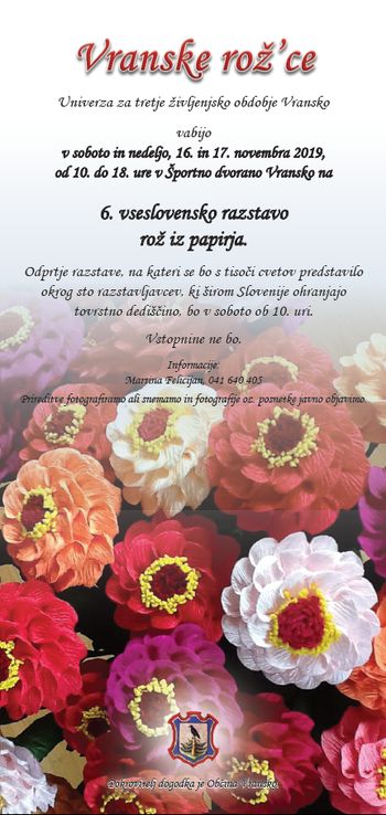 6. vseslovenska razstava rož iz papirja