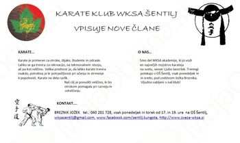 Karate klub WKSA Šentilj vabi k vpisu